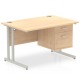 Rayleigh Cantilever Straight Desk with Fixed Pedestal